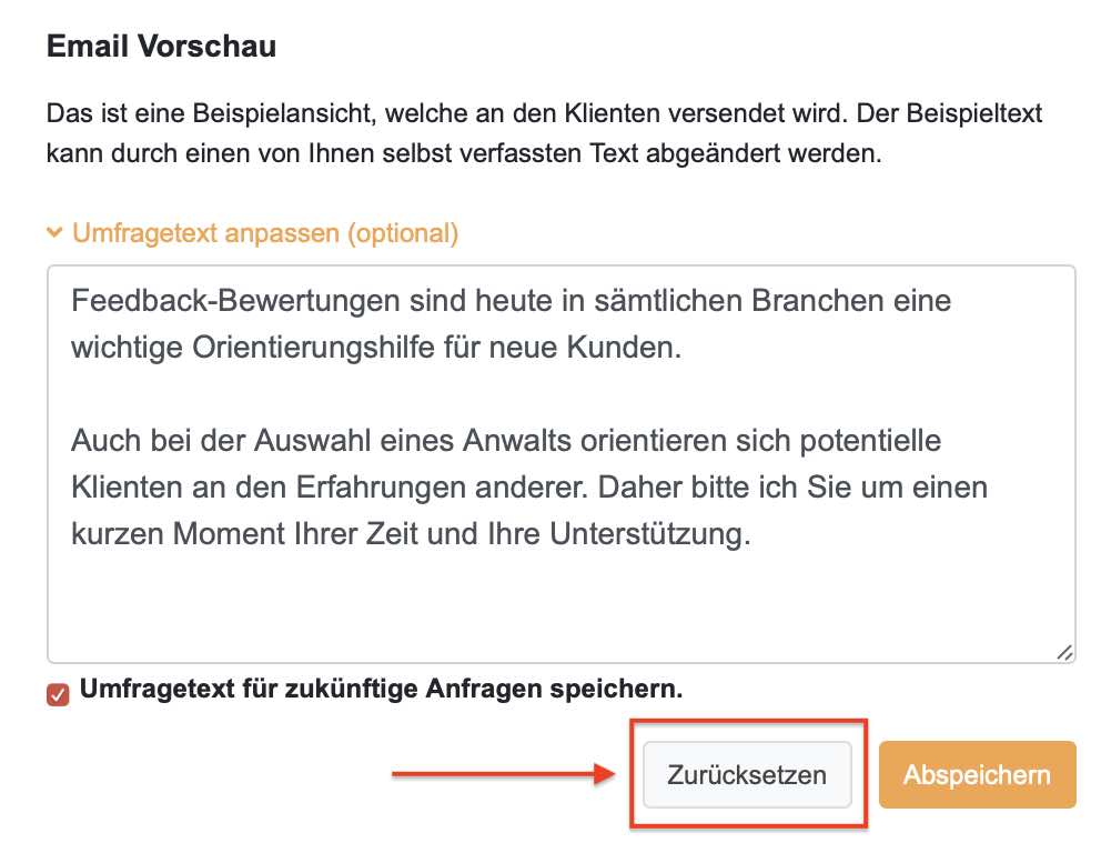 Zurücksetzen Advocheck24